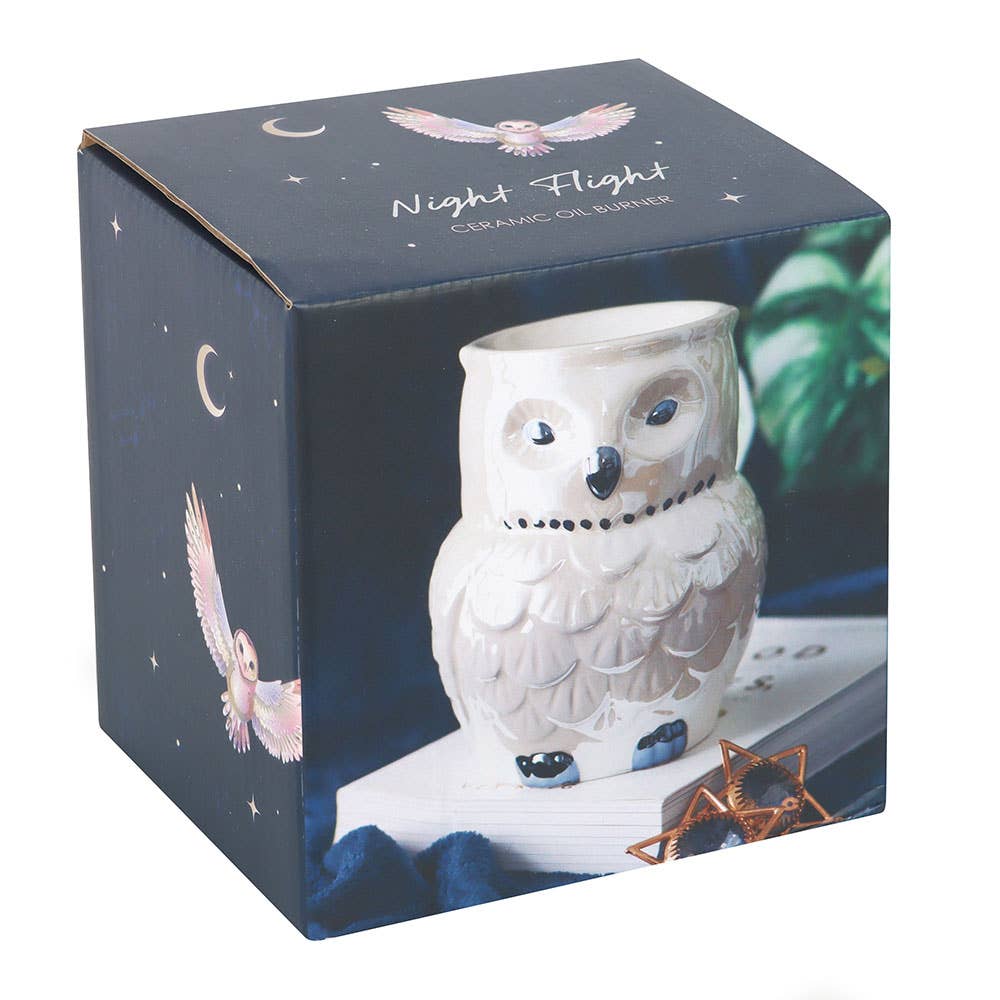 Iridescent Owl Tealight Wax Warmer