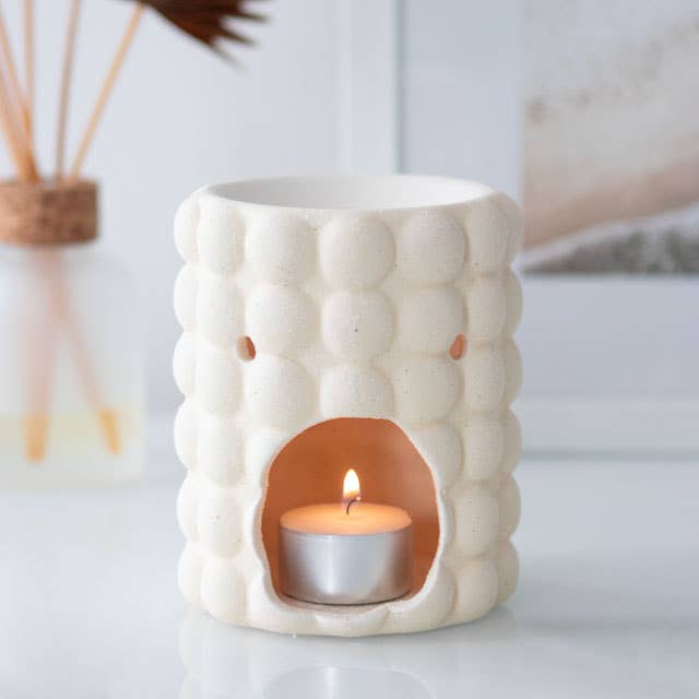 Cream Speckle Bubble Tealight Wax Warmer