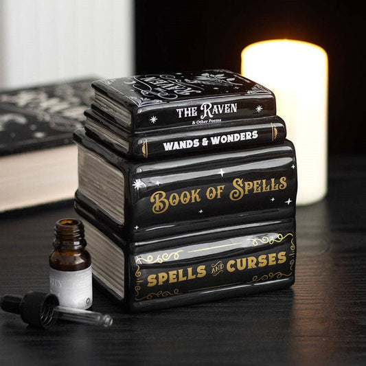 Book of Spells Gothic Halloween Oil Burner and Wax Warmer