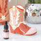 Pink Cowboy Boot Tealight Wax Warmer