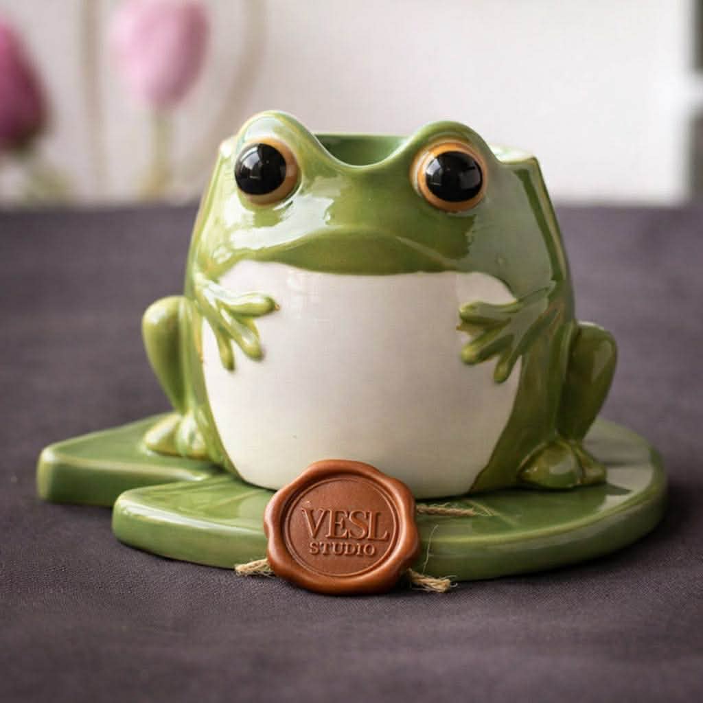 Frog on Lily Pad Tealight Wax Warmer