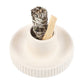 Cream Ribbed Smudge Bowl