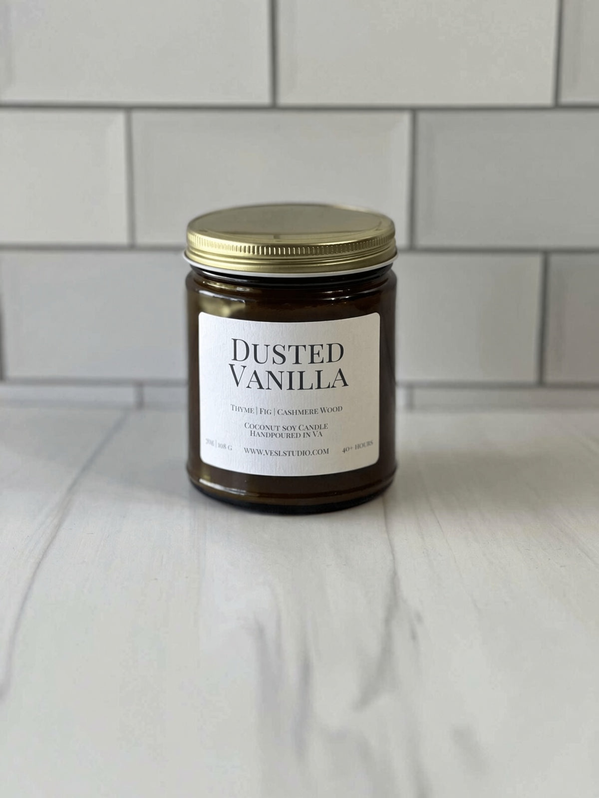 Coconut Soy Candle, 7 oz | Wooden Wick, Hand-Poured in Stafford VA