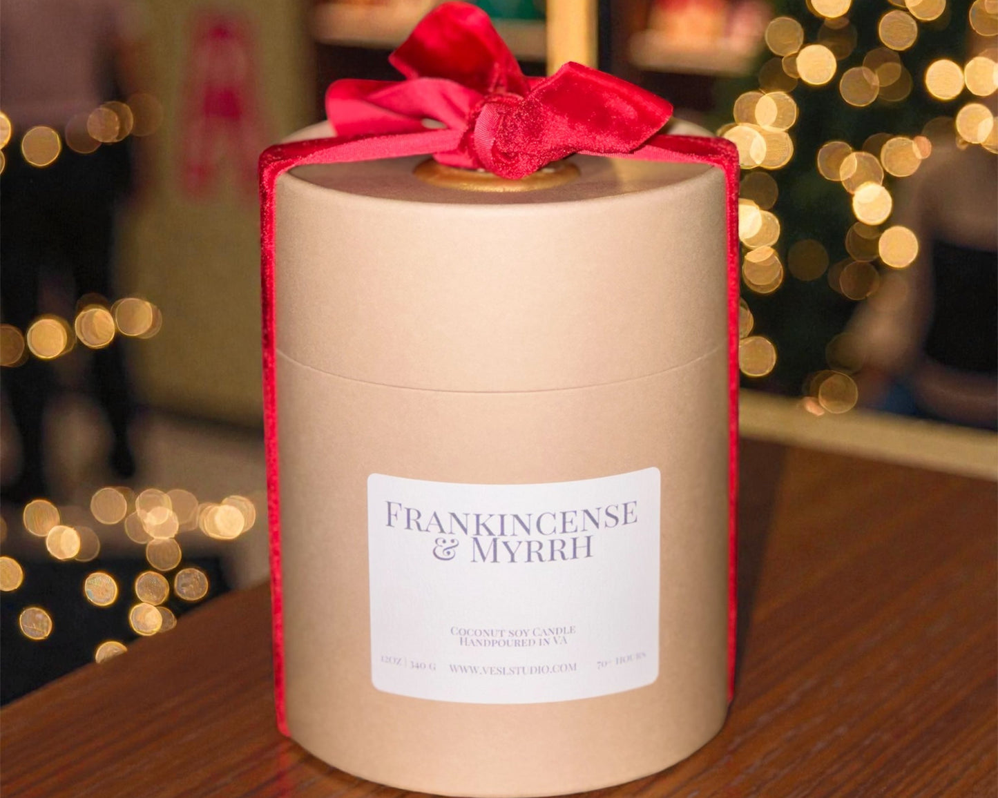 Christmas got wrapped candle 