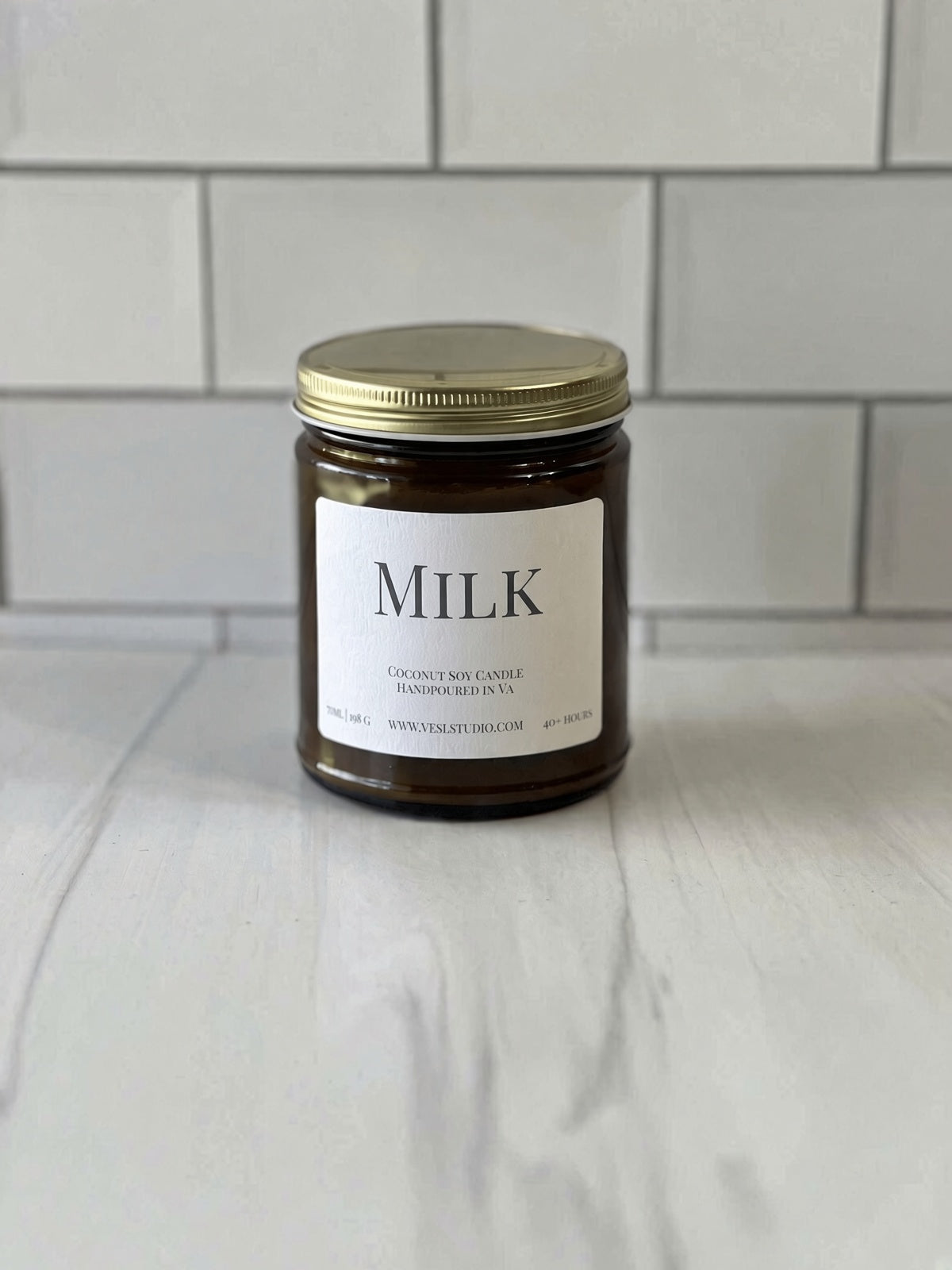 Coconut Soy Candle, 7 oz | Wooden Wick, Hand-Poured in Stafford VA