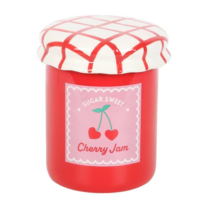 Cherry Jam Jar Tealight Wax Warmer