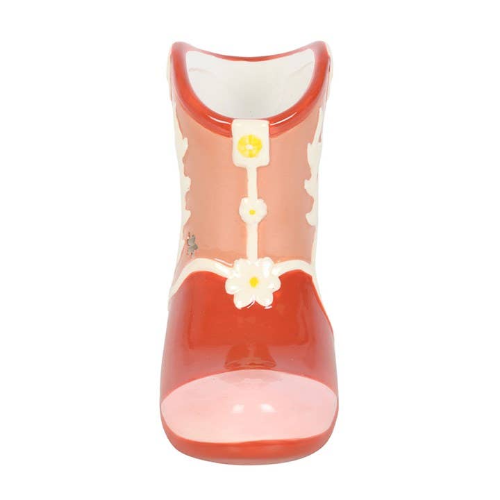 Pink Cowboy Boot Tealight Wax Warmer