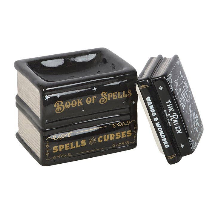 Book of Spells Gothic Halloween Oil Burner and Wax Warmer